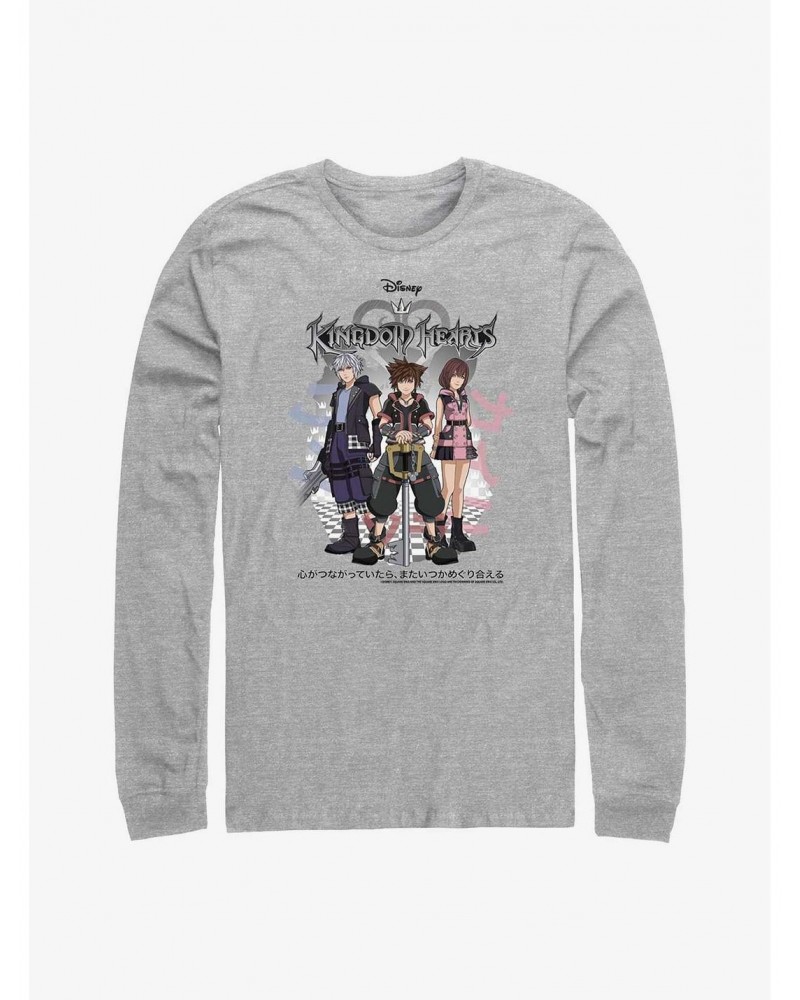 Disney Kingdom Hearts Sora Japanese Text Group Long-Sleeve T-Shirt $13.82 T-Shirts