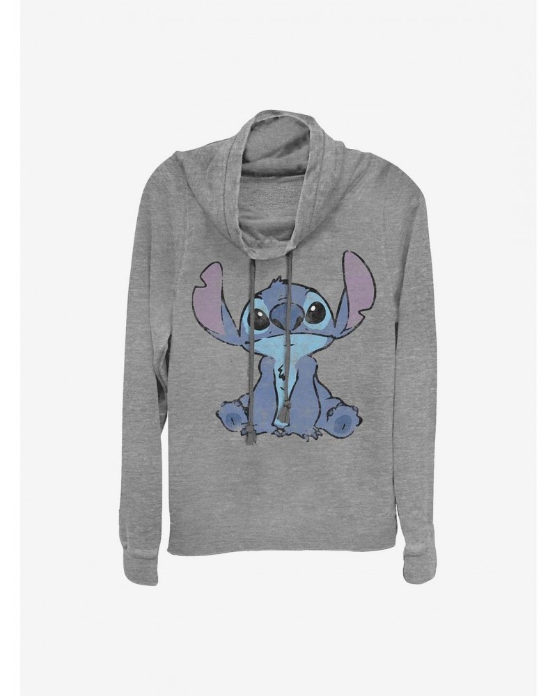 Disney Lilo & Stitch Simply Stitch Cowlneck Long-Sleeve Girls Top $17.06 Tops