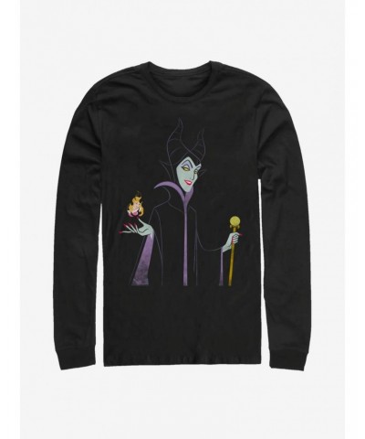 Disney Villains Maleficent Minimal Maleficent Long-Sleeve T-Shirt $13.82 T-Shirts