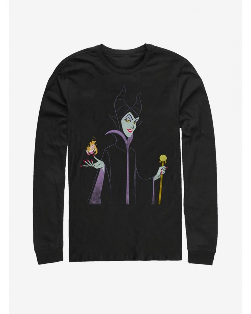 Disney Villains Maleficent Minimal Maleficent Long-Sleeve T-Shirt $13.82 T-Shirts