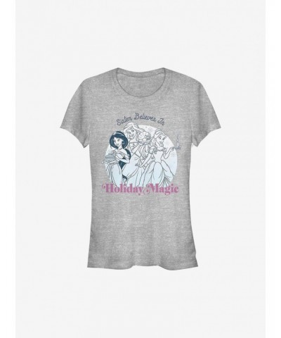 Disney Princesses Holiday Magic Sister Girls T-Shirt $7.47 T-Shirts