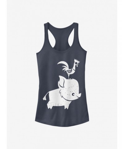 Disney Moana Pua And Hei Hei Girls Tank $8.96 Tanks