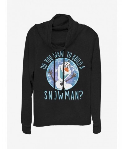 Disney Frozen Build A Snowman Cowl Neck Long-Sleeve Girls Top $13.92 Tops