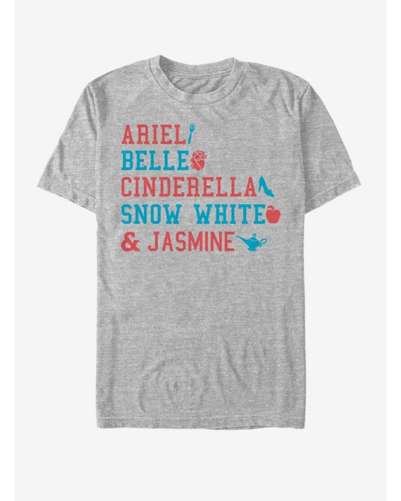 Disney Aladdin Americana Stacked Names T-Shirt $10.76 T-Shirts