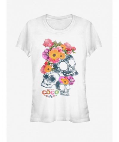 Disney Pixar Coco Floral Skeletons Girls T-Shirt $11.95 T-Shirts