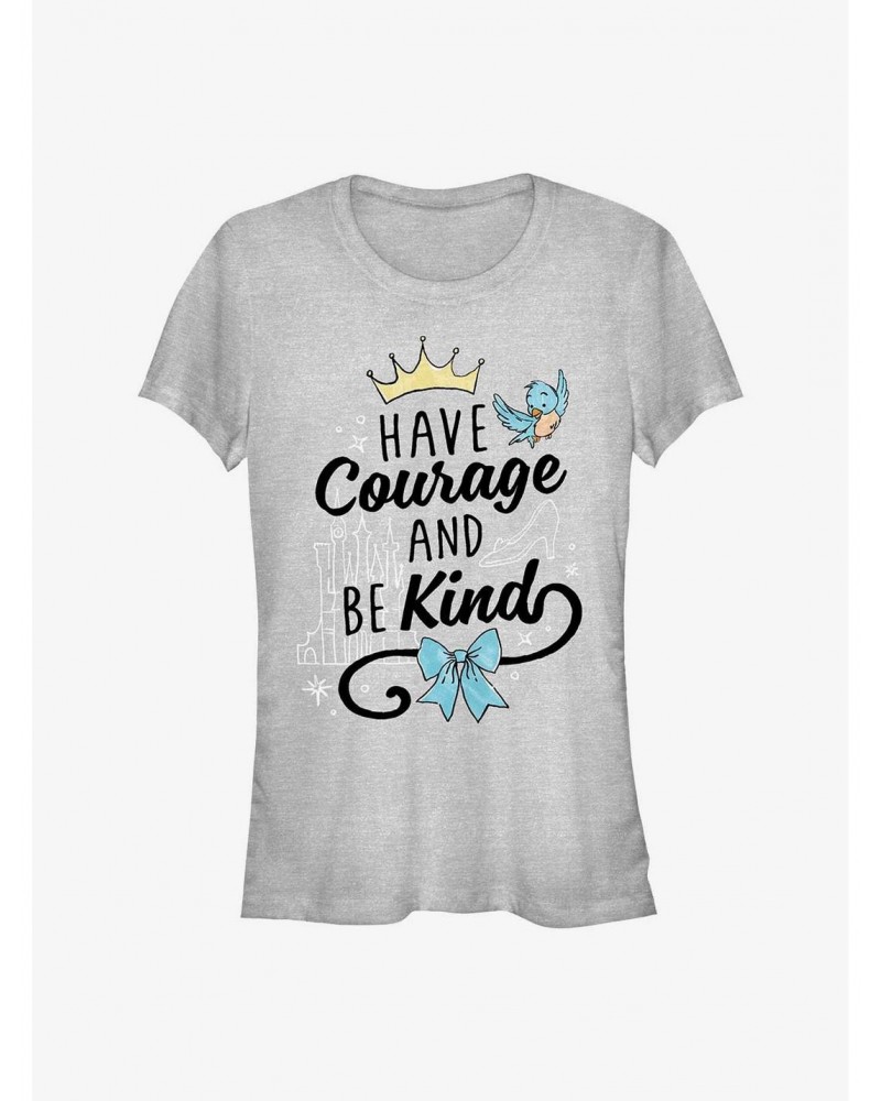 Disney Cinderella Have Courage And Be Kind Doodle Girls T-Shirt $11.21 T-Shirts