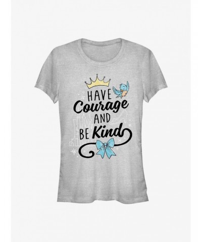 Disney Cinderella Have Courage And Be Kind Doodle Girls T-Shirt $11.21 T-Shirts