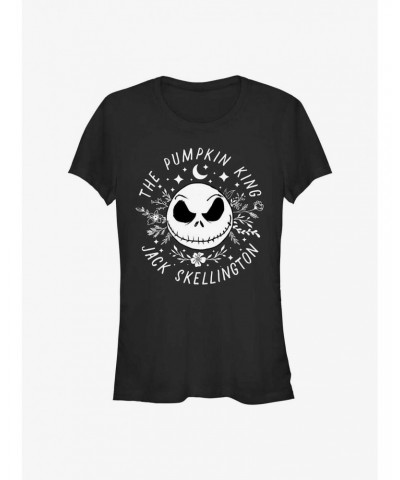 Disney The Nightmare Before Christmas Jack Skellington Pumpkin King Face Girls T-Shirt $11.45 T-Shirts