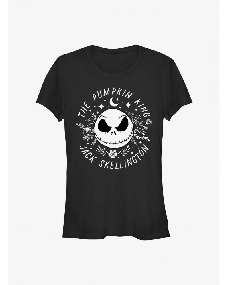 Disney The Nightmare Before Christmas Jack Skellington Pumpkin King Face Girls T-Shirt $11.45 T-Shirts