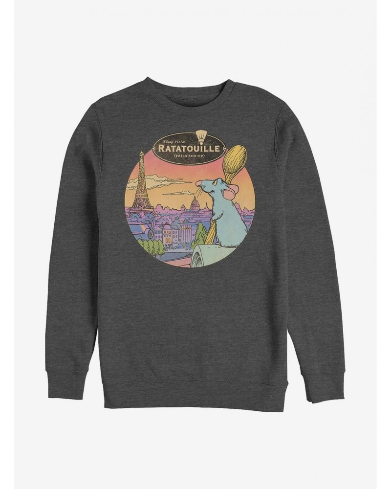 Disney Pixar Ratatouille Le Rat Parisian Crew Sweatshirt $16.97 Sweatshirts