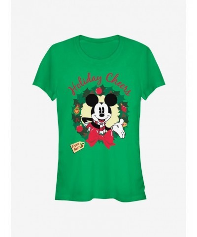 Disney Mickey Mouse Holiday Cheers From Aunt Classic Girls T-Shirt $10.96 T-Shirts