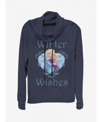 Disney Frozen Winter Wishes Cowl Neck Long-Sleeve Girls Top $22.00 Tops