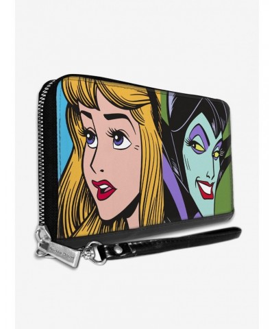 Disney Sleeping Beauty Princess Aurora and Maleficent Zip Around Wallet $14.83 Wallets