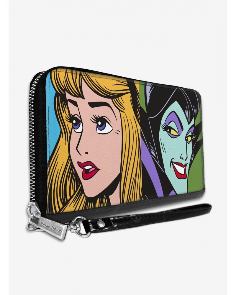 Disney Sleeping Beauty Princess Aurora and Maleficent Zip Around Wallet $14.83 Wallets