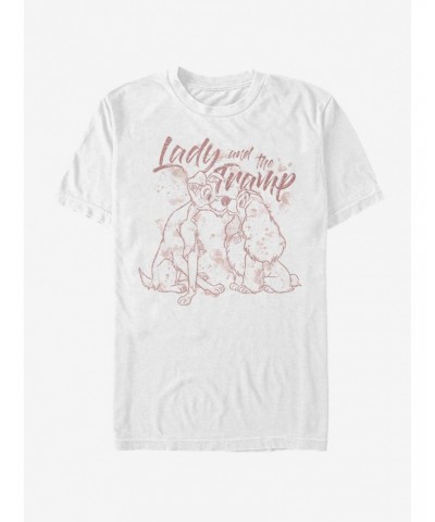 Disney Lady And The Tramp Lady Tramp Lineart T-Shirt $11.95 T-Shirts