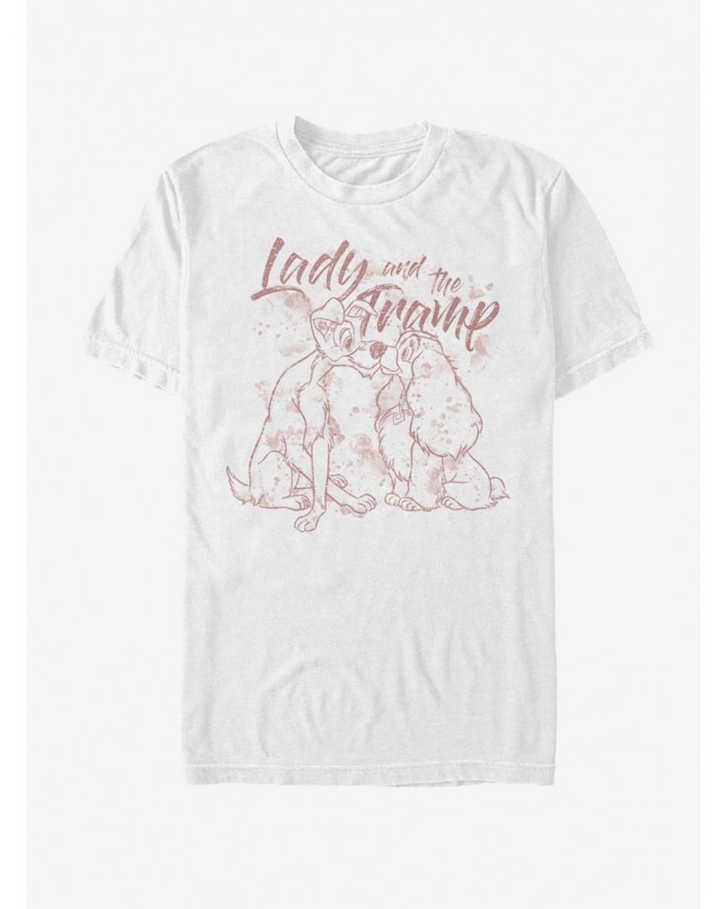 Disney Lady And The Tramp Lady Tramp Lineart T-Shirt $11.95 T-Shirts