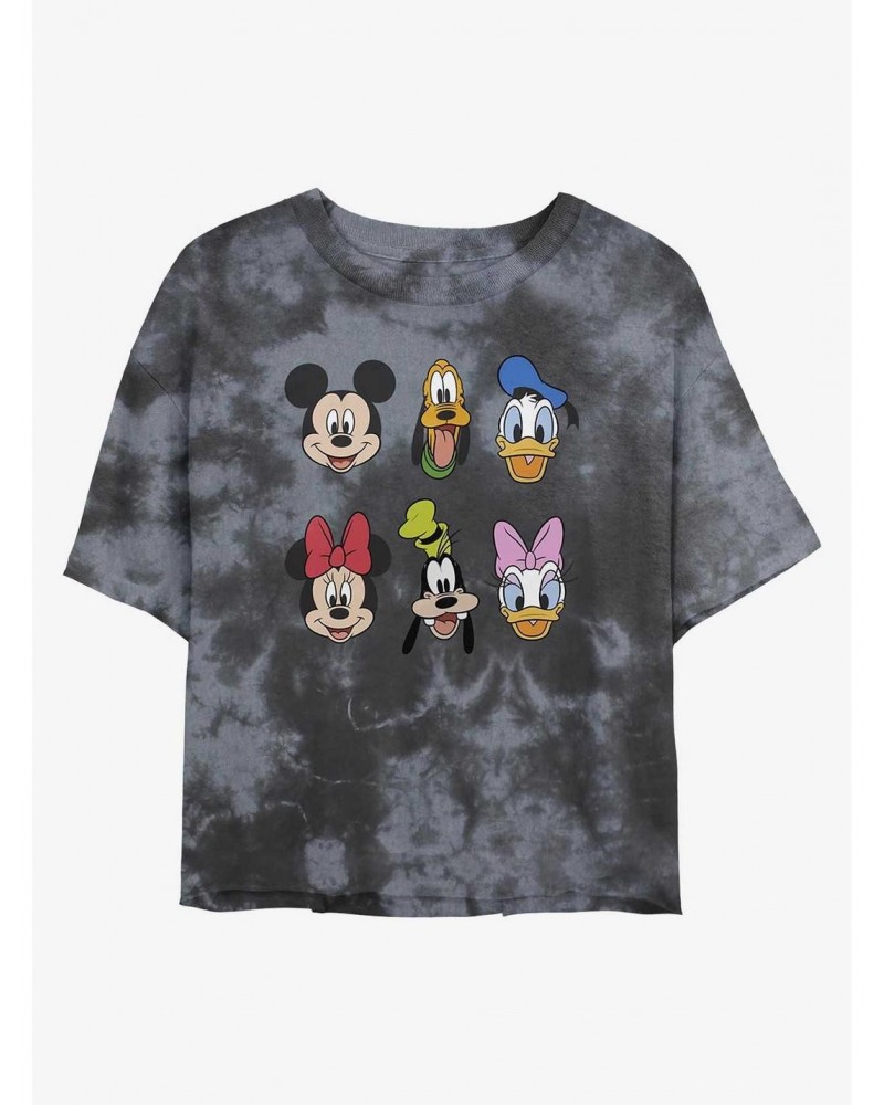 Disney Mickey Mouse Sensational Six Tie-Dye Girls Crop T-Shirt $13.58 T-Shirts