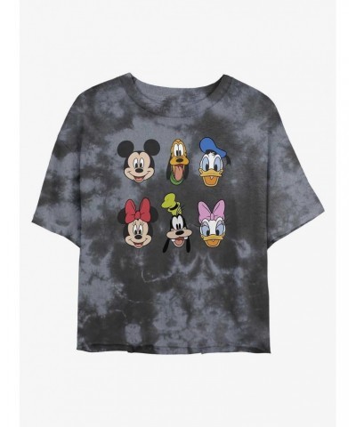 Disney Mickey Mouse Sensational Six Tie-Dye Girls Crop T-Shirt $13.58 T-Shirts