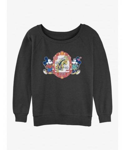 Disney Mickey Mouse Care About You Girls Slouchy Sweatshirt $12.92 Sweatshirts