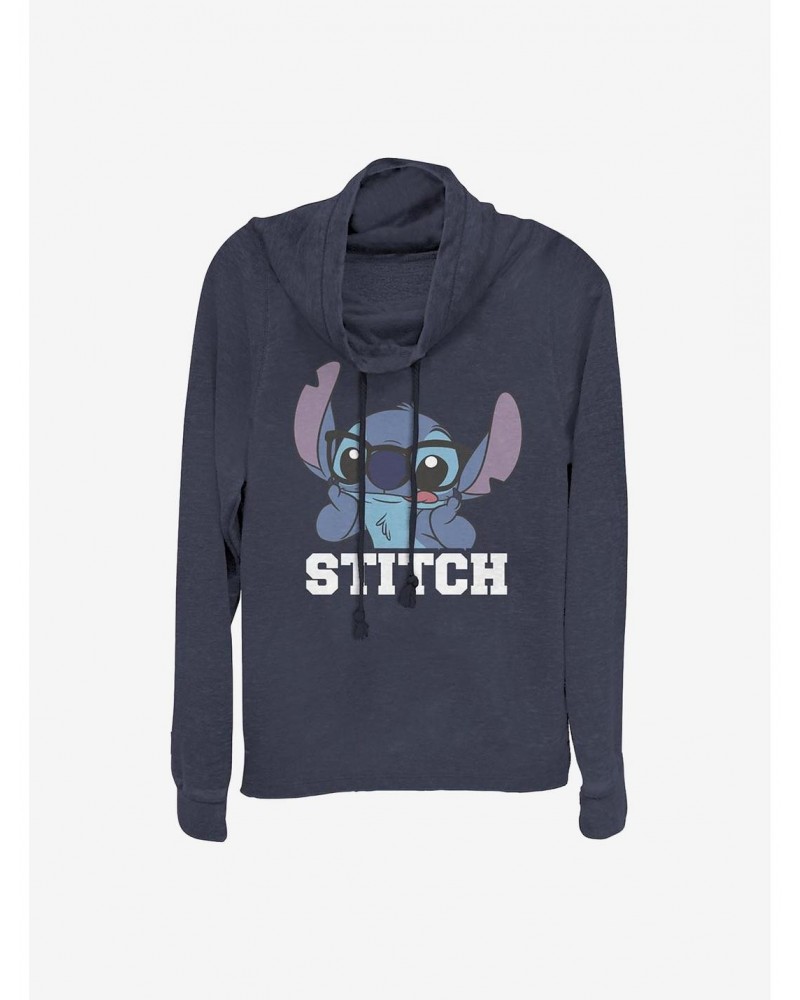 Disney Lilo & Stitch Stitch Cowlneck Long-Sleeve Girls Top $16.61 Tops