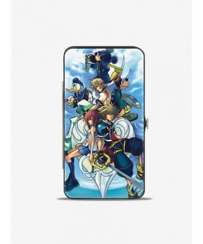 Disney Kingdom Hearts II 6 Character Group Pose Clouds Hinged Wallet $8.99 Wallets