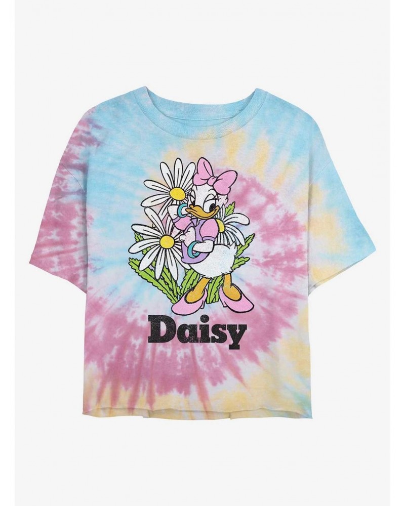 Disney Daisy Duck Daisy Tie Dye Crop Girls T-Shirt $9.15 T-Shirts