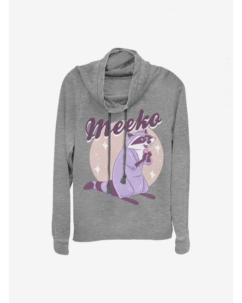 Disney Pocahontas Pastel Meeko Cowlneck Long-Sleeve Girls Top $14.82 Tops