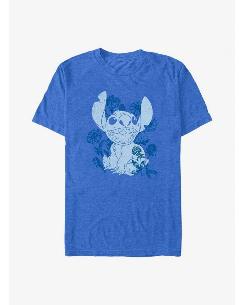 Disney Lilo & Stitch Floral Sketch T-Shirt $8.37 T-Shirts