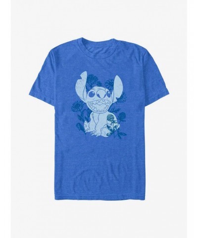 Disney Lilo & Stitch Floral Sketch T-Shirt $8.37 T-Shirts