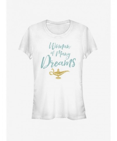 Disney Aladdin 2019 Woman of Many Dreams Cursive Girls T-Shirt $10.21 T-Shirts