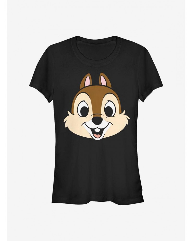 Disney Chip N' Dale Chip Big Face Girls T-Shirt $9.21 T-Shirts