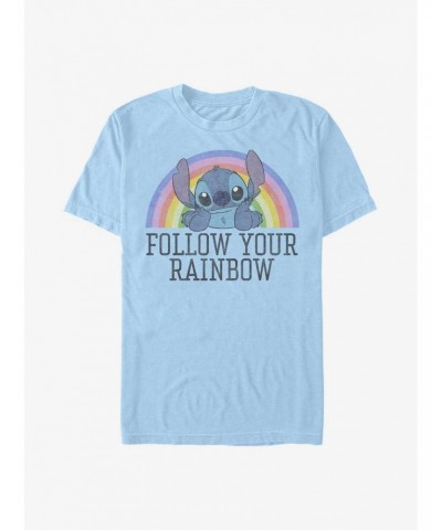 Disney Lilo & Stitch Follow Your Rainbow T-Shirt $11.71 T-Shirts