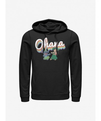 Disney Lilo & Stitch Rainbow Ohana Hoodie $17.06 Hoodies