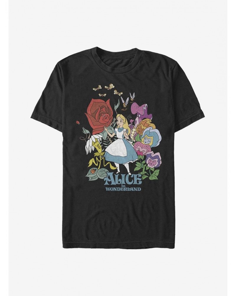 Disney Alice In Wonderland Flower Love T-Shirt $10.99 T-Shirts