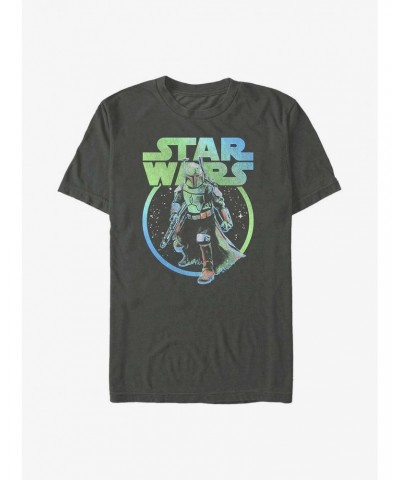 Star Wars The Book Of Boba Fett Rainbow Fett T-Shirt $10.99 T-Shirts