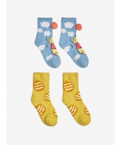 Disney Winnie The Pooh Honey Pom Fuzzy Socks 2 Pair $7.18 Merchandises