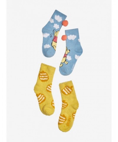 Disney Winnie The Pooh Honey Pom Fuzzy Socks 2 Pair $7.18 Merchandises