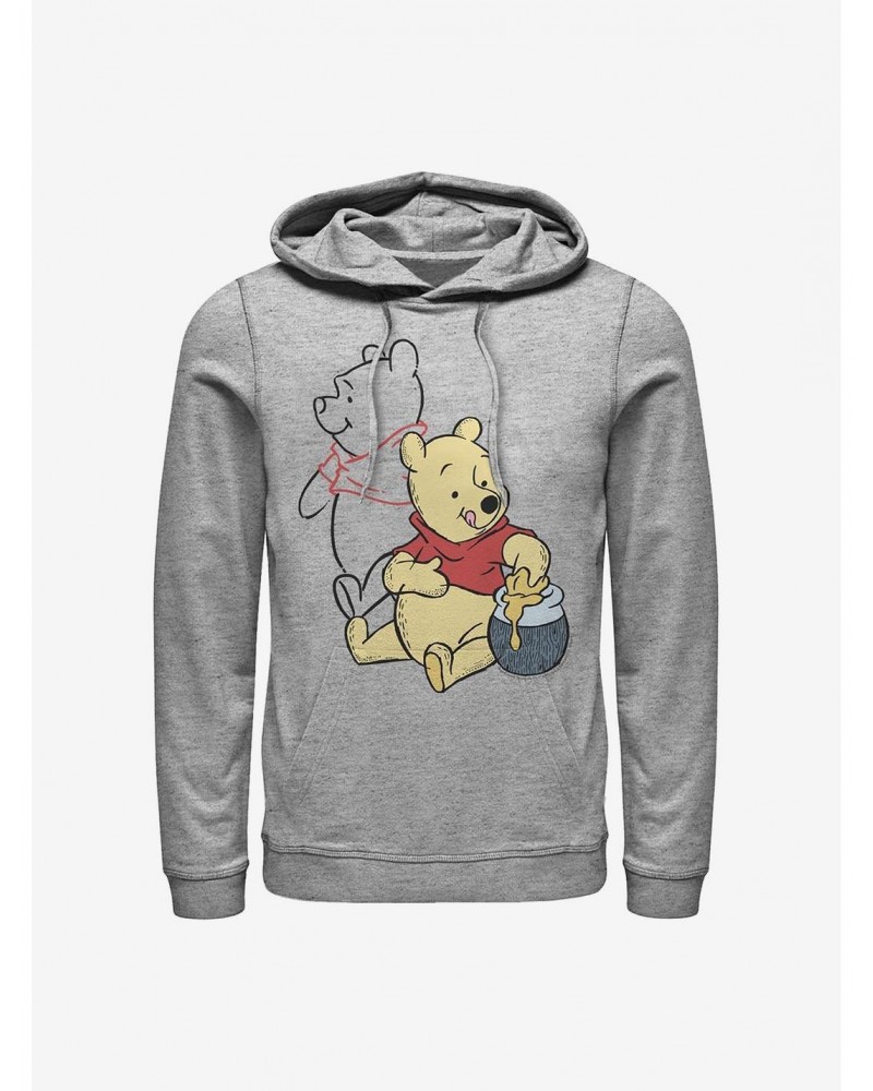 Disney Winnie The Pooh Line Art Hoodie $16.61 Hoodies