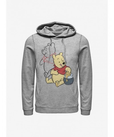 Disney Winnie The Pooh Line Art Hoodie $16.61 Hoodies