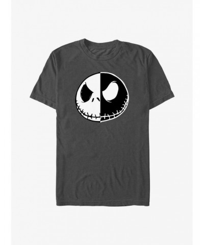 Disney The Nightmare Before Christmas Jack Face Inverse Split T-Shirt $7.65 T-Shirts