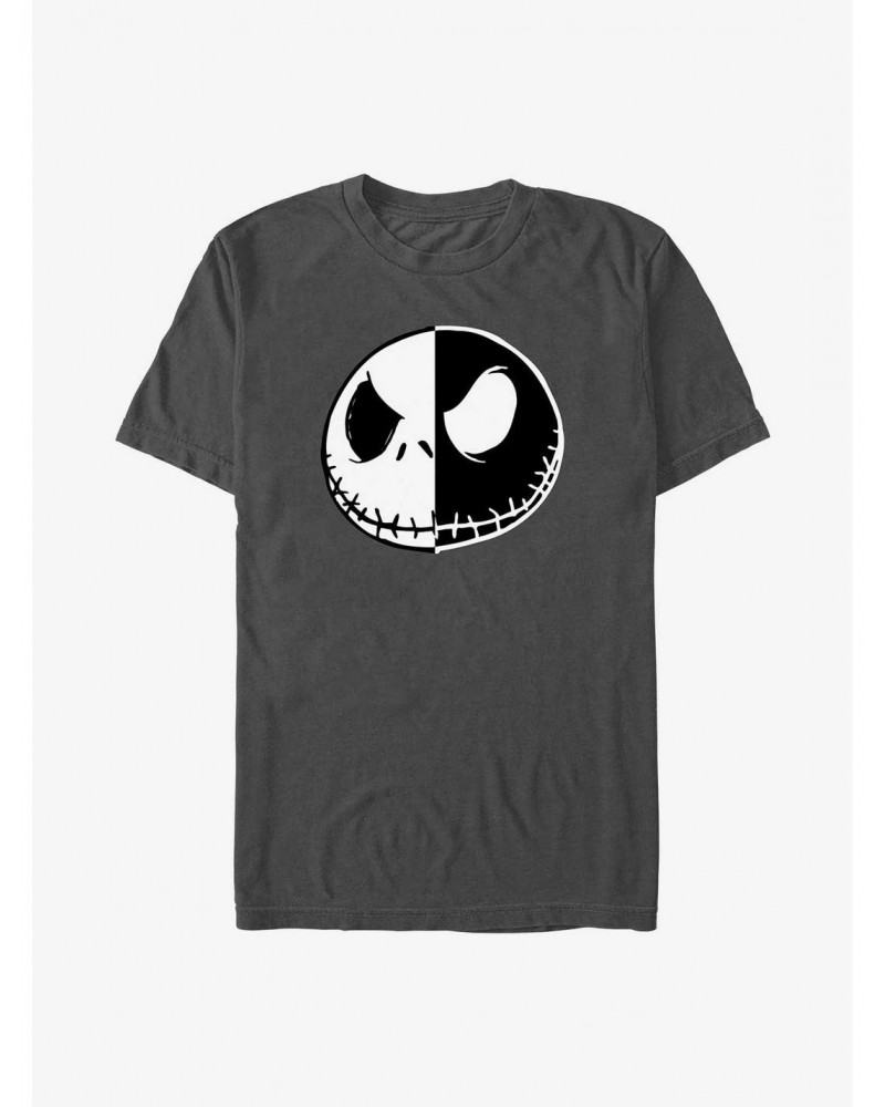 Disney The Nightmare Before Christmas Jack Face Inverse Split T-Shirt $7.65 T-Shirts