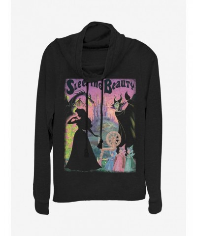 Disney Sleeping Beauty Poster Cowlneck Long-Sleeve Girls Top $14.82 Tops