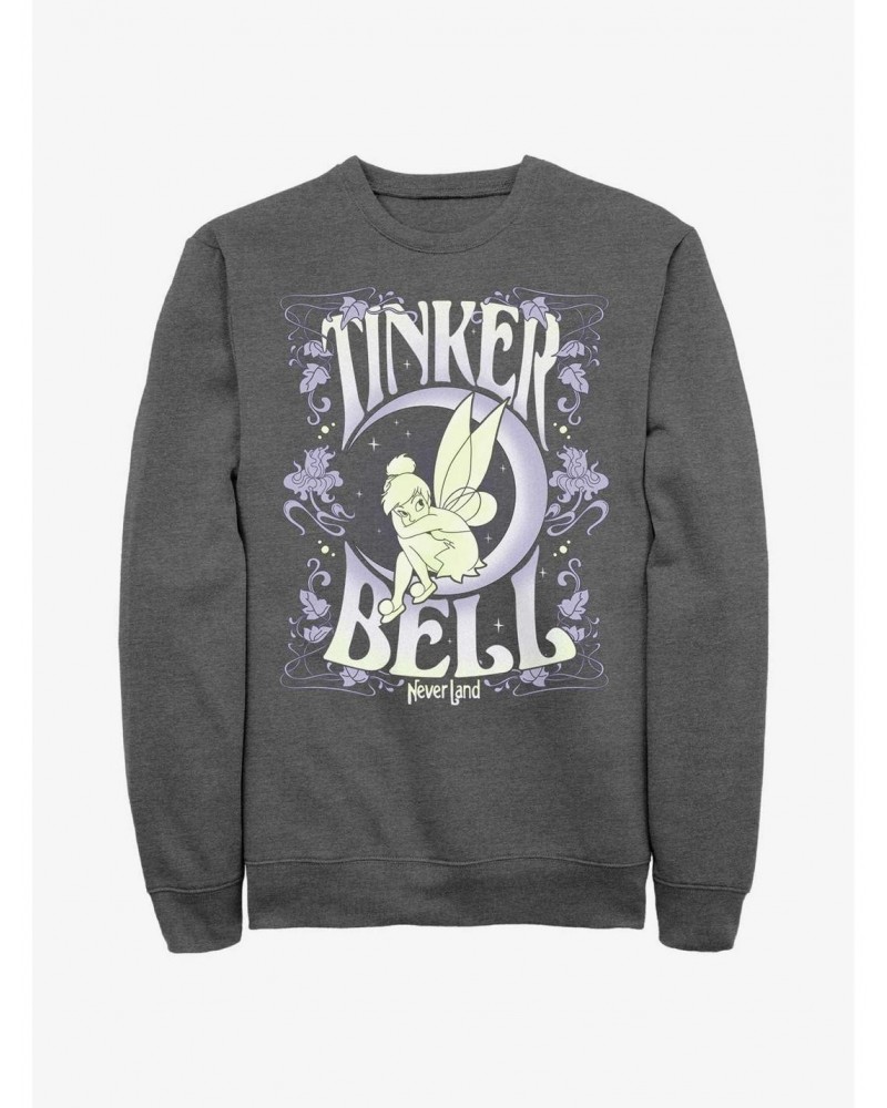 Disney Tinker Bell Floral Fairy Poster Sweatshirt $15.13 Sweatshirts