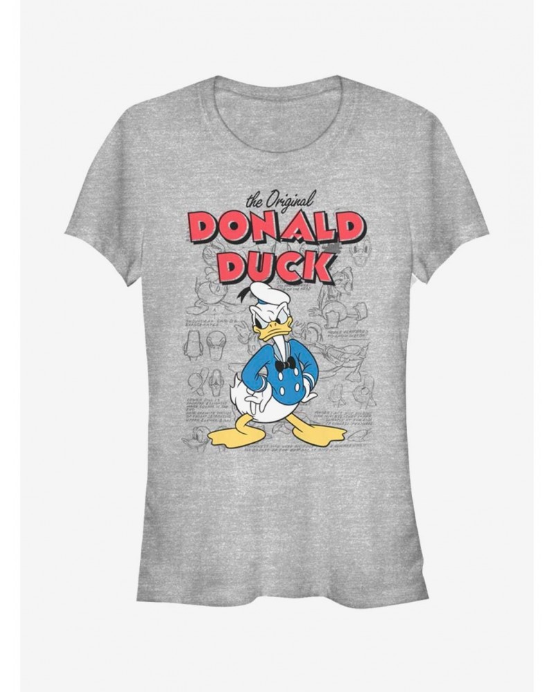 Disney Donald Duck Original Donald Sketchbook Girls T-Shirt $8.22 T-Shirts