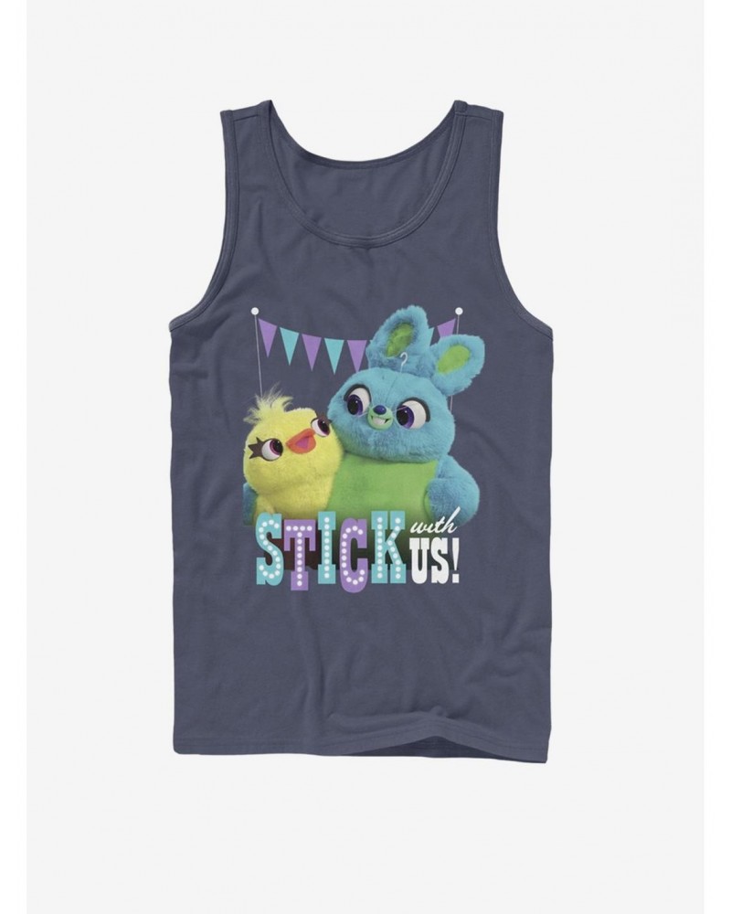 Disney Pixar Toy Story 4 Stick With Us Navy Blue Tank Top $10.96 Tops