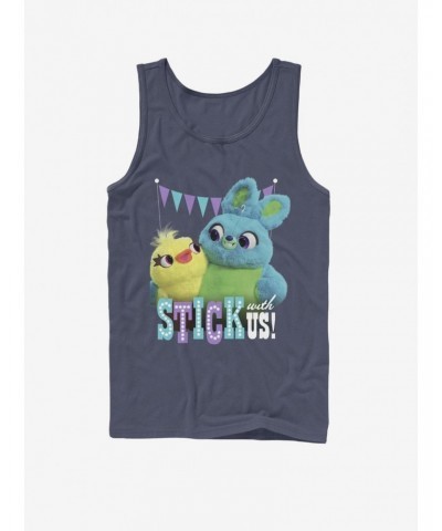 Disney Pixar Toy Story 4 Stick With Us Navy Blue Tank Top $10.96 Tops