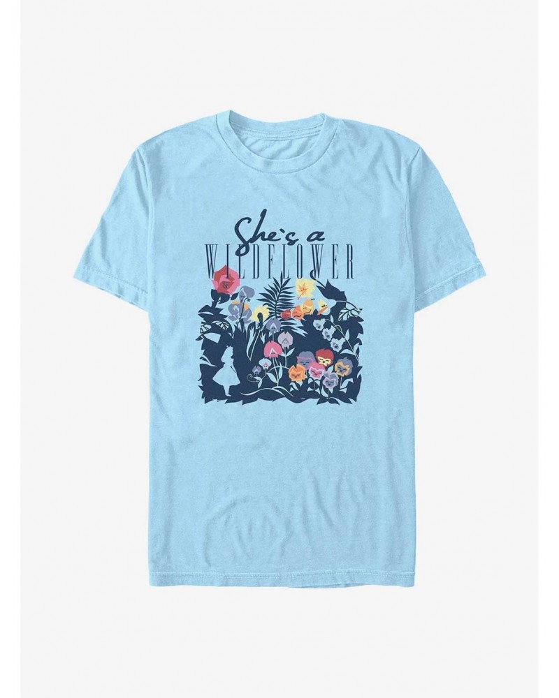 Disney Alice In Wonderland She's A Wildflower T-Shirt $11.47 T-Shirts