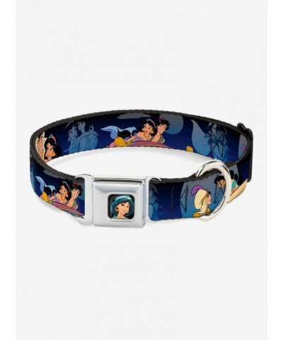 Disney Aladdin Jasmine Scenes Seatbelt Buckle Dog Collar $7.72 Pet Collars