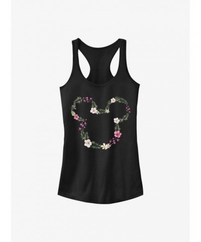 Disney Mickey Mouse Floral Mickey Girls Tank $7.97 Tanks