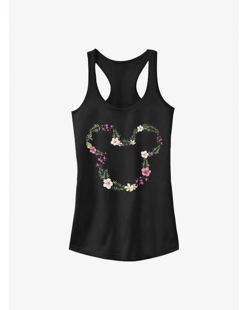 Disney Mickey Mouse Floral Mickey Girls Tank $7.97 Tanks